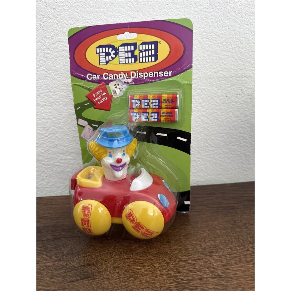 Vintage 1999 "Peter the Clown" Pez Car Candy Dispenser ~Rare~ *Brand New~Sealed* - Picture 6 of 6